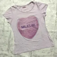 milklim ミルクリーム　　ハート　ロゴ　Tシャツ　ゆめかわ