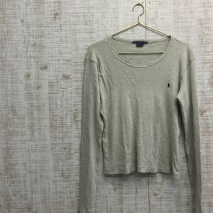 M45◇RALPH LAUREN | ラルフローレン　ロングTシャツ　中古　グレー　サイズＬ