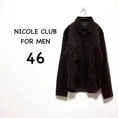 657◆NICOLE CLUB ニコルクラブ ダークブラウン シャツ 46 M