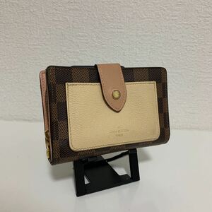 美品　LOUIS VUITTON ルイヴィトン ダミエ　ポルトフォイユ　ジュリエット　二つ折り財布 ブラウン系 