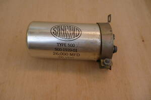 電解コンデンサー　米国　SANGAMD社　TYPE500　500－1939－01　26000μF　20VDC　1個