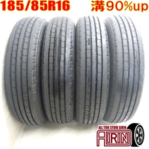 中古タイヤ 185/85R16 111/109L ブリヂストン R202 サマータイヤ 4本セット エルフ 中古 16インチ