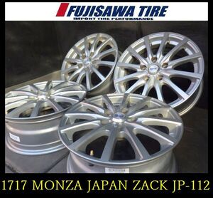 【1717】T1111214◆MONZA JAPAN ZACK JP-112◆16x6.5J 5穴 PCD114.3 +48◆4本◆ノア ヴォクシー ステップワゴン など