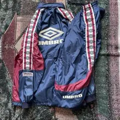 UMBRO ナイロンジャケット ネイビー 赤