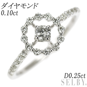 Pt900 ダイヤモンド リング 0.10ct D0.25ct 最終 出品6週目 SELBY