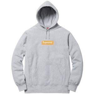 国内正規 新品 17FW Supreme Box Logo Hooded Sweatshirt パーカー Heather Grey グレー S 17AW