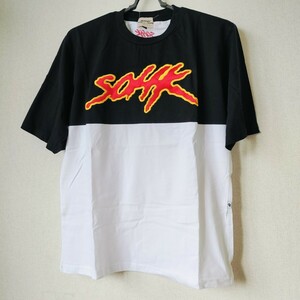 未使用！スクールオブハードノックス　SOHK ロゴ　Tシャツ 白/黒　サイズ:Ｌ