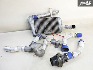 ワンオフ品 FC3S サバンナ RX-7 後期 13B-T 前置き アルミ インタークーラー I/C コア パイプ ホース パイピング セット エアフロ付