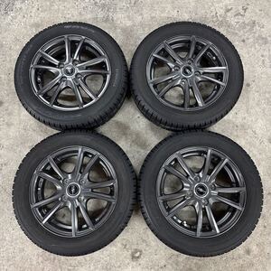 溝あり良品　155/65R14 軽自動車などに　TOYO GARIT G5 スタッドレスタイヤ付き4本セット　PCD100 4H 4.5J ET45