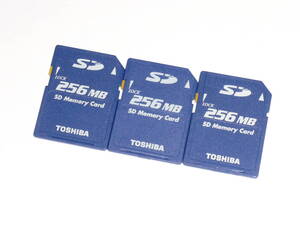 動作保証！TOSHIBA SDカード 256MB 3枚セット