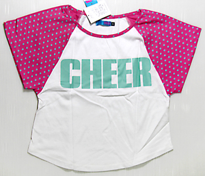 CHEER チアー レディース ロゴプリント Tシャツ Pink Sサイズ CX512309 1点限りの訳あり格安品