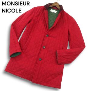 MONSIEUR NICOLE ムッシュ ニコル 秋冬 ウール混★ 中綿 キルティング コート ジャケット Sz.48 メンズ　A4T13959_C#N