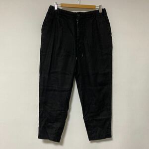 美品 see see リネン ワイド パンツ 1 シーシー タック 麻 イージー pants アンクル カット