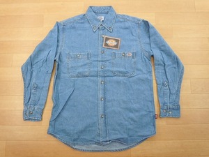 g402★新品★サイズ S★DICKIES ディッキーズ FB460U デニムシャツ★ワークシャツ ボンマックス★カラー7 ブルー★即決★