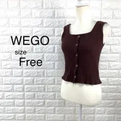 WEGO ボタンデザイン ノースリーブ ニット