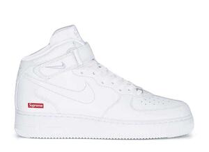 Supreme Nike Air Force 1 Mid "White" FW24 27.5cm FZ8784-100