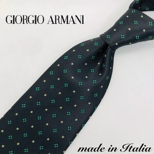 GIORGIO ARMANI イタリア　シルク　ドット　グリーン　ブレザー