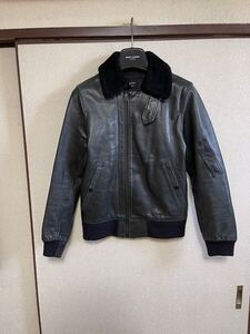 【即決】 GREEN MAN グリーンマン LEATHER JACKET レザージャケット ブルゾン BLACK ブラック 黒色 即決早い者勝ち