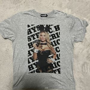 HYSTERIC GLAMOUR PLAYBOY BUNNY GIRL バニーガール　染み込みプリント　tee tシャツ ヒステリックグラマー　L GREY