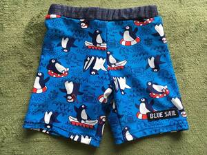 子供用 ペンギン 海水パンツ BLUE SAIL 100サイズ 青 ブルー