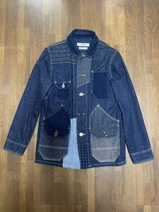 FDMTL（ファンダメンタル ）　ジャケットPATCHWORK COVERALL RINSE サイズ1（S〜M相当）