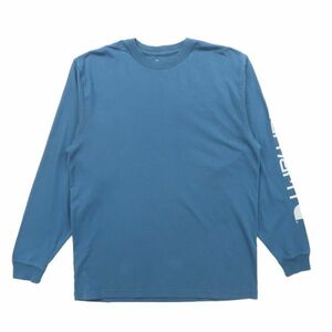 古着 カーハート CARHARTT ロングスリーブTシャツ ロンT ティールブルー サイズ表記：M　gd66826