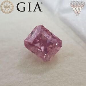 0.15 ct FANCY INTENSE PURPLISH PINK SI1 RADIANT GIA ダイヤモンド ルース DIAMOND EXCHANGE FEDERATION