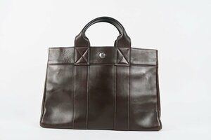 【美品】HERMES エルメス フールトゥ PM オールレザー ブラウン系 □E刻 ブランド鞄【PG35】