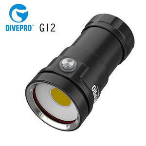 DIVEPRO（ダイブプロ）12000ルーメン 水中LEDビデオライト [G12] 国内正規品 ワイド 水中照射角95° 100m防水 5000K 充電式 ボタンスイッチ