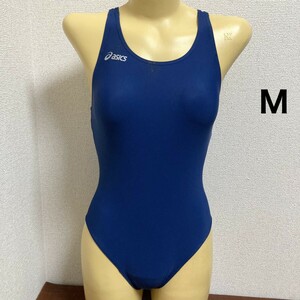 D336アシックス♪ストレッチ♪ブルーの女子競泳水着♪アンダーやコレクションや撮影会にも♪サイズM