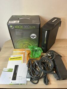 〇XBOX 360 ELITE 120GB ブラック B4J-00128 箱付き コントローラー欠品 通電確認済み