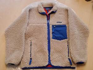 新品同様 01年 patagonia classic retro cardigan パタゴニア クラシック レトロカーディガン ナチュラル XS 山登り フィッシング ウエア