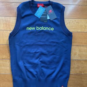 送料無料new balance golfニューバランスゴルフWOMENSニットベストCROSSION銀イオン抗菌防臭DRY伸縮通気性ventilation Navy(半額以下2)新品