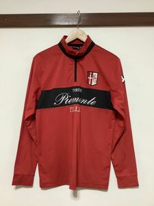 け1041 Kappa カッパ ハーフジップ 長袖ジャージ 長袖シャツ M レッド TORINO Piemonte トリノ ピエモンテ