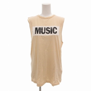 アクネ ストゥディオズ Acne Studios Zone Music プリントカットソー ノースリーブTシャツ XS ベージュ /FT ■GY18 レディース