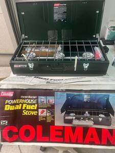 S10R7 未使用 Coleman コールマン パワーハウス スリーバーナー ストーブ 428-700 コンロ The Dual Fuel Advantage BBQ アウトドア