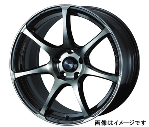 【個人宅発送可能】Weds Sport SA-75R ウェッズ スポーツ 18×8.5J +35 5穴 Rim Edge 4.47mm PCD114.3 M WBC ホイール 1本 (73988)