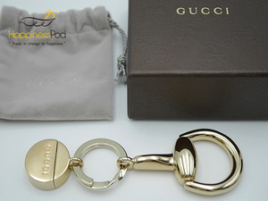 グッチGUCCI　USB　キーリング　4GB　金属素材　ゴールド　美品