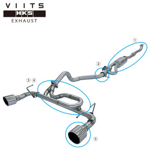 エッチケーエス 595 31214T マフラー RS SUS304 VIITS-EX002 HKS VIITS ABARTH