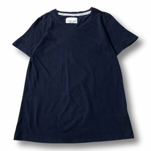 《良品◎》NUMBER (N)INE×STUDIOUS ナンバーナイン ストゥディオス★日本製*Vネック無地Tシャツ*カットソー*ネイビー*サイズ1(MS3727)◆YP