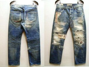 ◇即決[M]初期 FDMTL ラグ ネイティブ パッチワーク FUNDAMENTAL CLOTHING REGULAR STRAIGHT ファンダメンタル デニム パンツ■1770