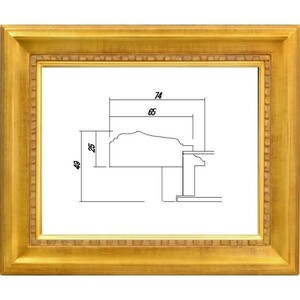 油絵/油彩額縁 木製フレーム 高級額縁 アクリル付 7100 サイズ F8号 ゴールド