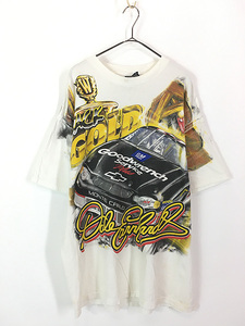 古着 00s USA製 Dale Earnhard レーシング グラフィック オールオーバー Tシャツ XL 古着