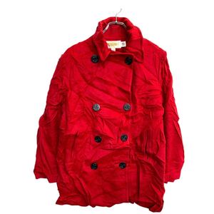 Talbots ピーコート Ｌサイズ レディース レッド ウール USA製 古着卸 アメリカ仕入 t2412-3050