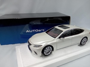 AUTOart 1/18 レクサス LS500h (メタリック・ホワイト/クリムゾン&ブラック) オートアート