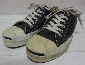 90年代 アメリカ製 レザー コンバース ジャックパーセル 23cm converse jack purcell 紺 ネイビー スニーカー vintage made in usa