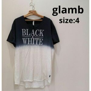 グラム glamb Ｔシャツ メンズ 4 トップス カットソー ホワイト 白 黒