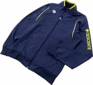 DESCENTE ☆ あらゆる運動時に活躍◎ ジャージ ジャケット ネイビー イエロー レディース M 春夏 ランニング スポーツ デサント■DK199