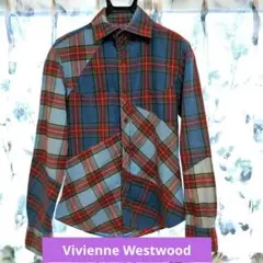【古着/ヴィンテージ】Vivienne Westwood シャツ　青赤チェック