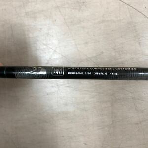 美品 釣竿 ノースフォークコンボシット J-CUSTOM 2.0 PFR610ML NORTH FORK COMPOSITES 1ピースロッド フィッシング用品・釣具関連